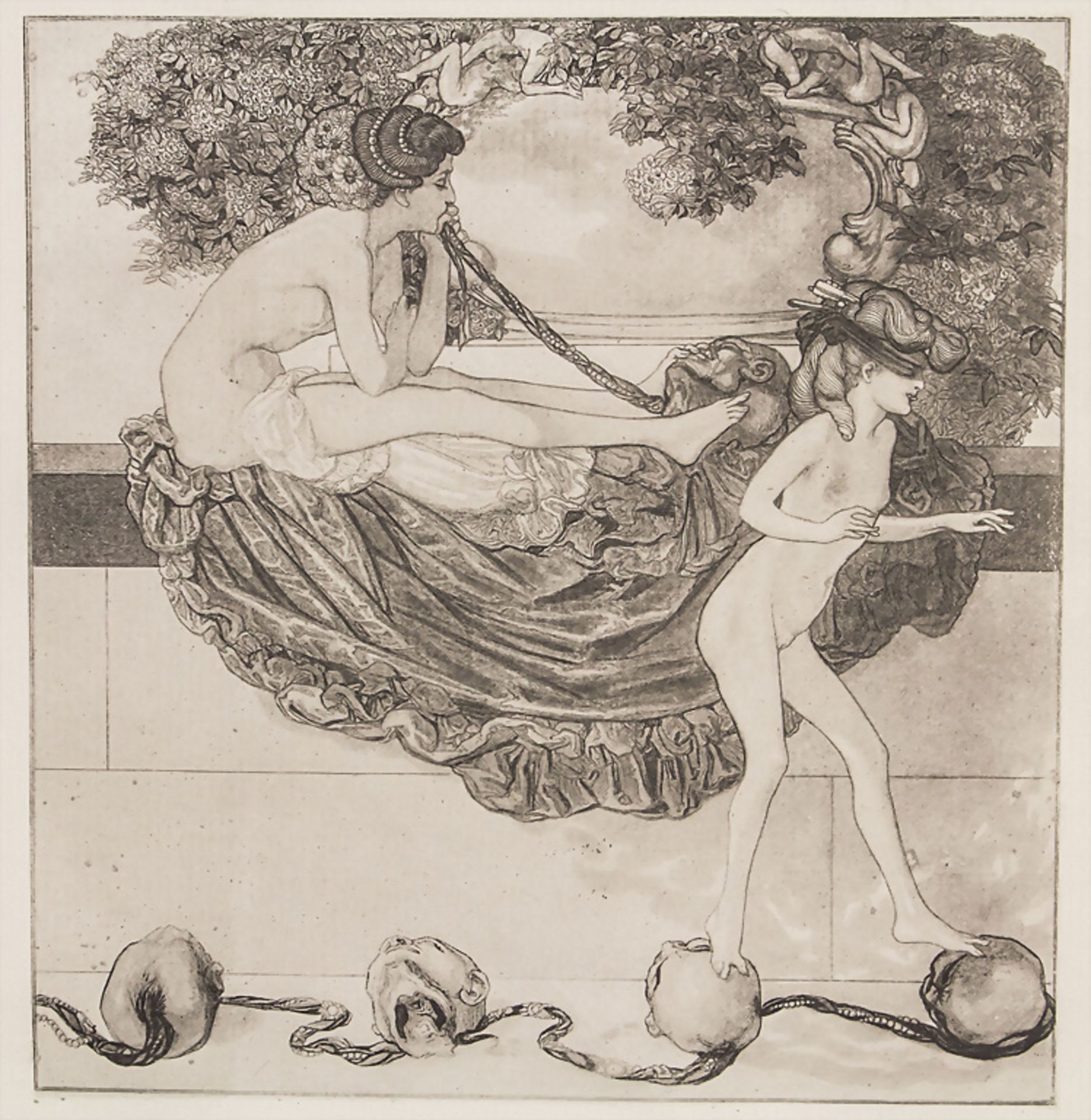 Franz VON BAYROS (1866-1924), Konvolut 6 erotische Grafiken / A collection of six erotic ... - Bild 5 aus 9
