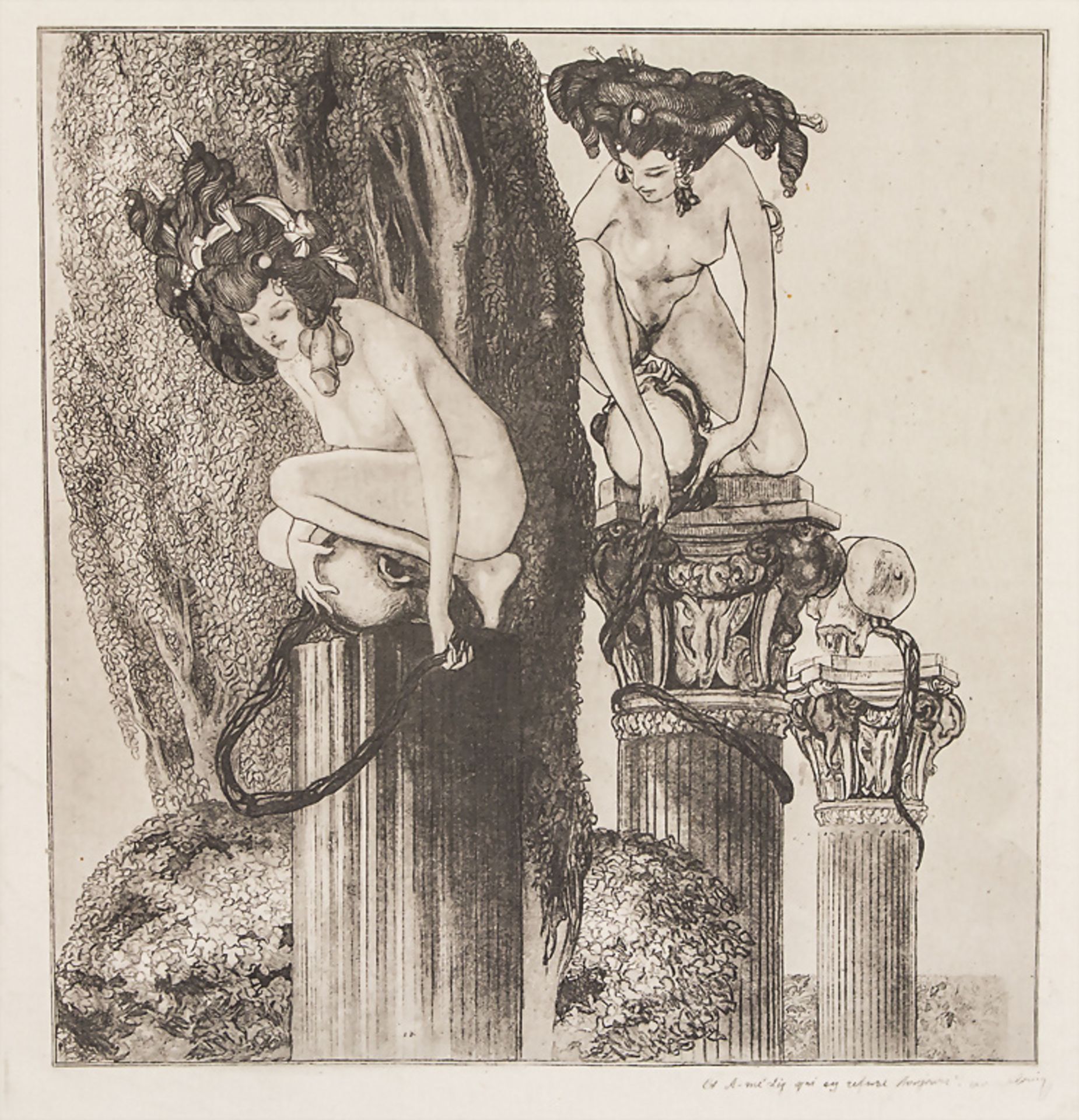 Franz VON BAYROS (1866-1924), Konvolut 6 erotische Grafiken / A collection of six erotic ... - Bild 6 aus 9