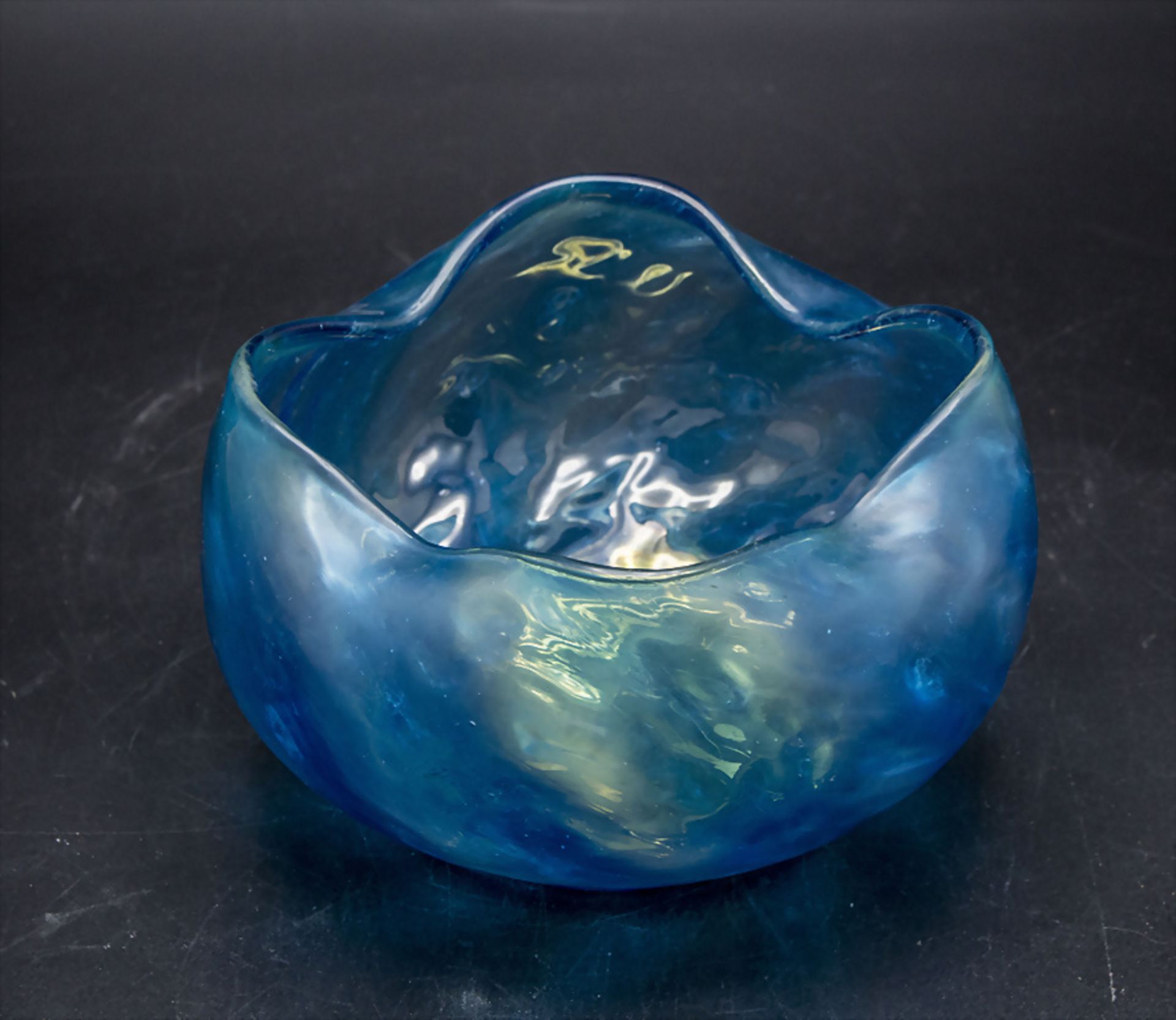 Jugendstil Schale / An Art Nouveau glass bowl, Johann Loetz Witwe, Klostermühle, um 1915 - Bild 3 aus 5