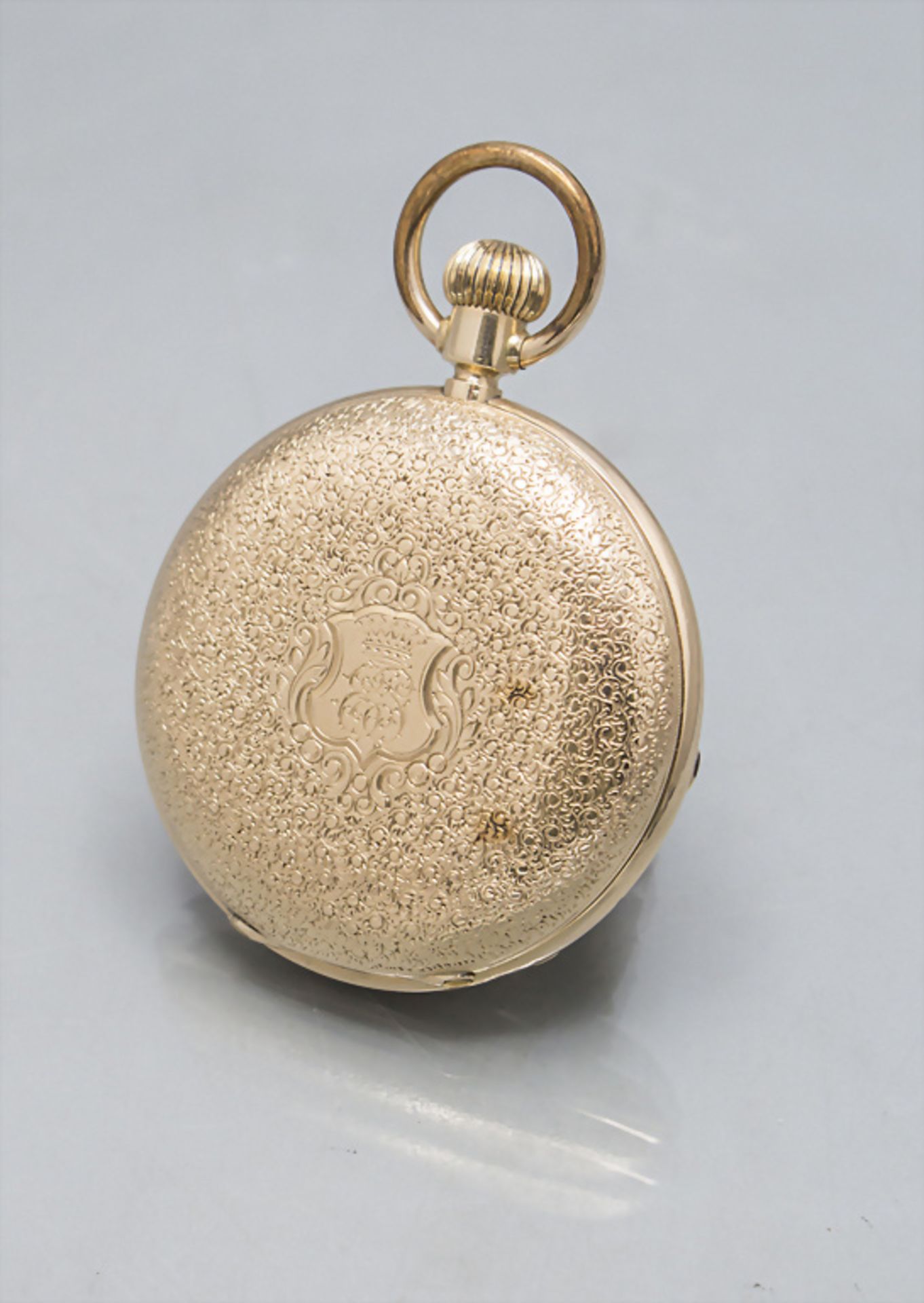 Savonette Taschenuhr Chronometer / A 14 ct gold open face pocket watch, Gebr. Eppner, Berlin, ... - Image 9 of 9