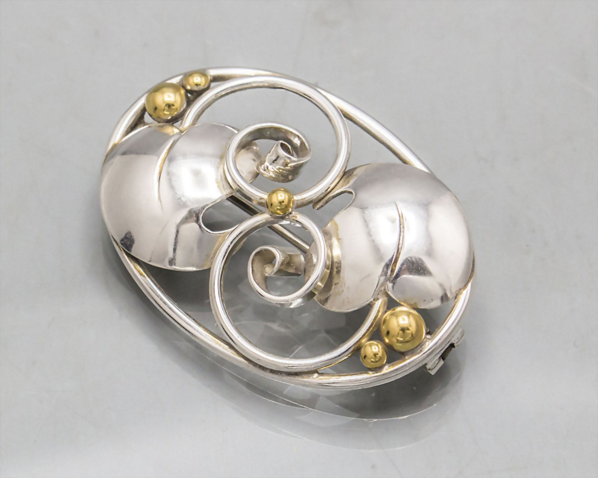 Jugendstil Brosche / An Art Nouveau brooch, Kaufmann, Wien, um 1900 - Bild 3 aus 3