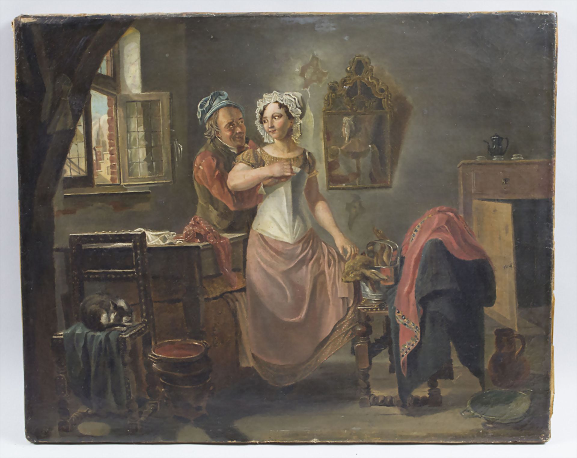 Pieter FONTIJN (1773 Dordrecht - 1839 ebenda) zugeschr., In der Stube,