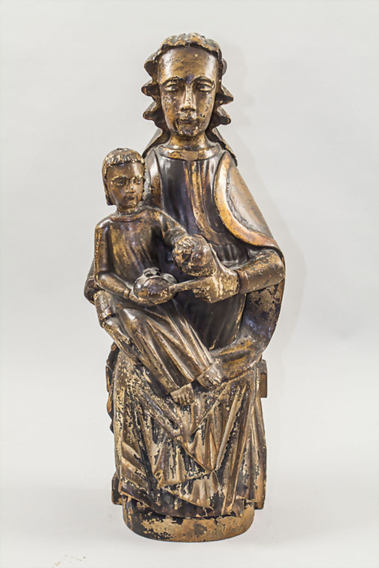 Madonna mit Kind auf Thron / Madonna and child on throne, romanische Manier, wohl alpenländisch