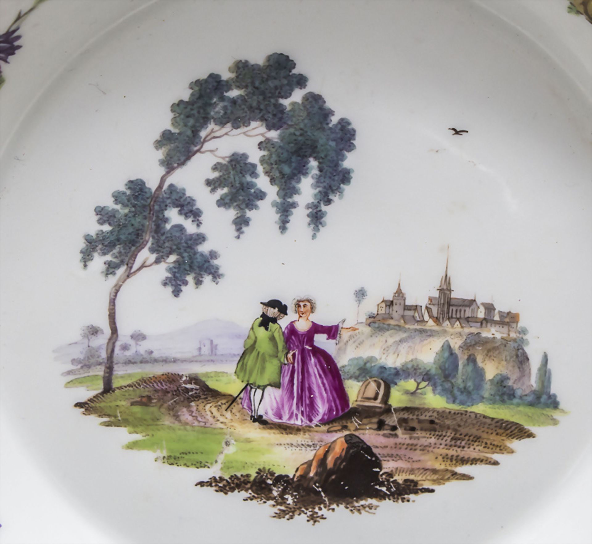 Tasse und Untertasse mit Landschaftszenen / A cup and saucer with landscapes, Marcolini ... - Image 2 of 8