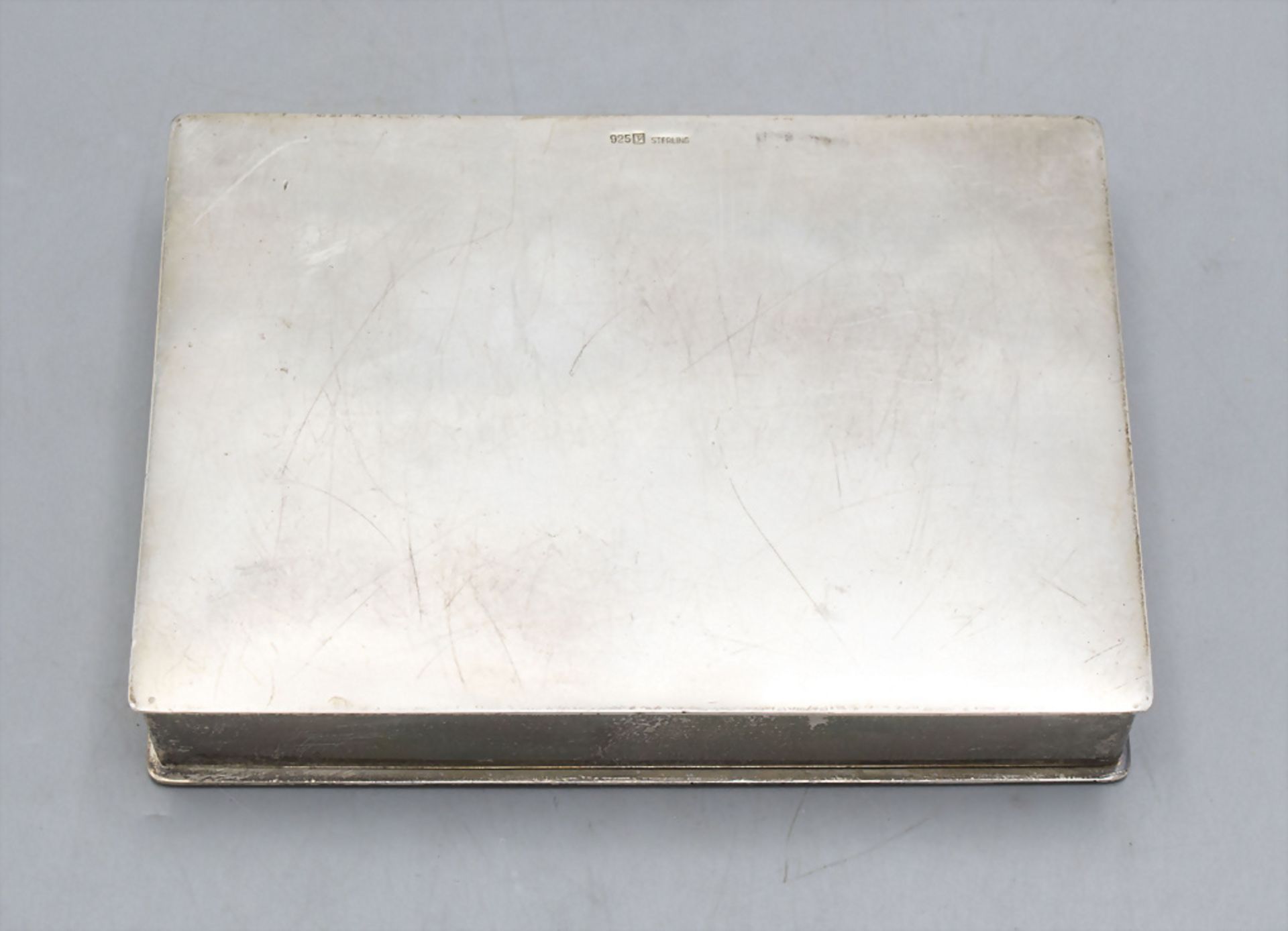 Zigarettendose / A silver cigarette box, um 1930 - Image 7 of 8