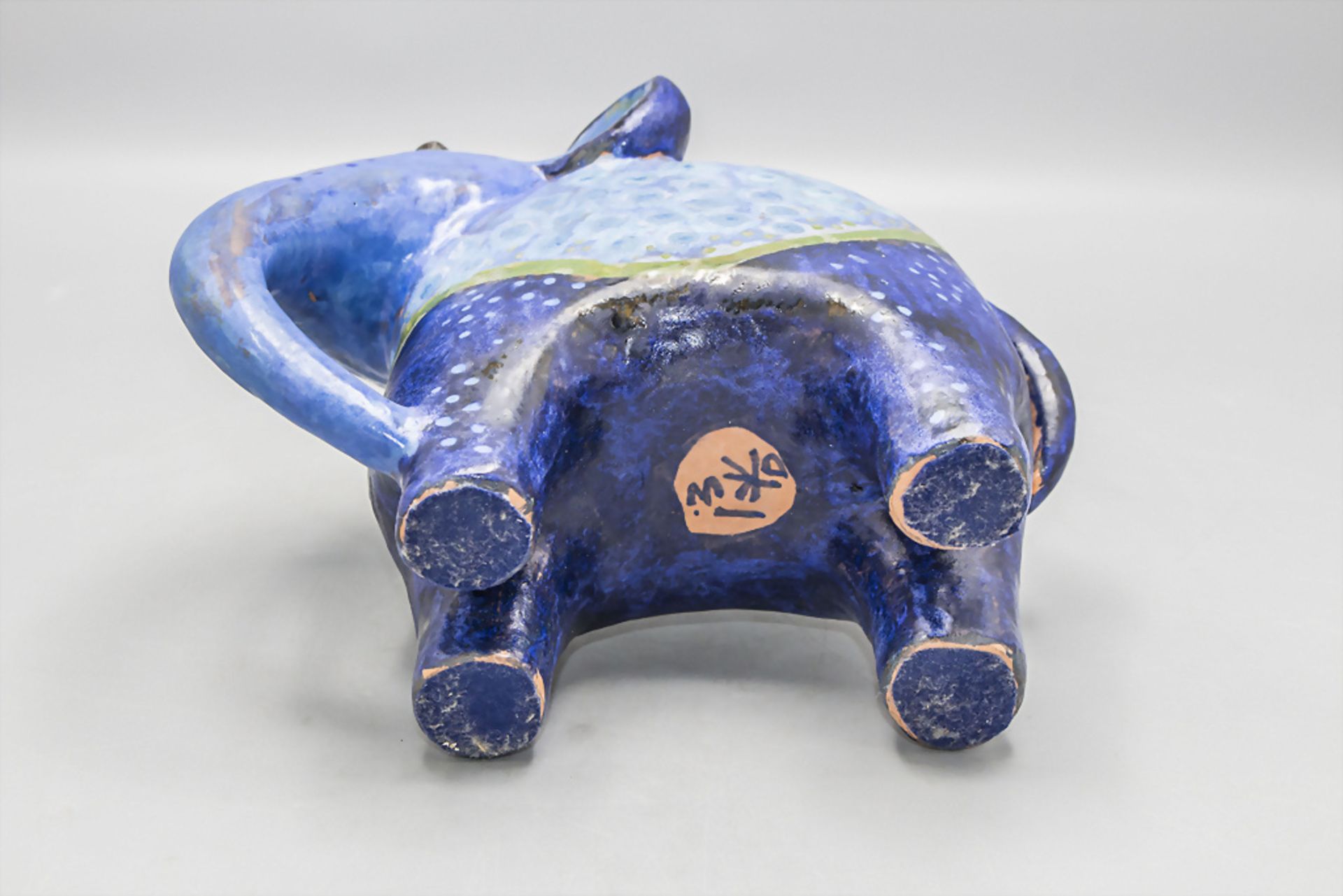 Keramik-Zierobjekt 'Elefant' / A ceramic elephant, Werkstattarbeit Eva Fritz-Lindner, ... - Image 4 of 4