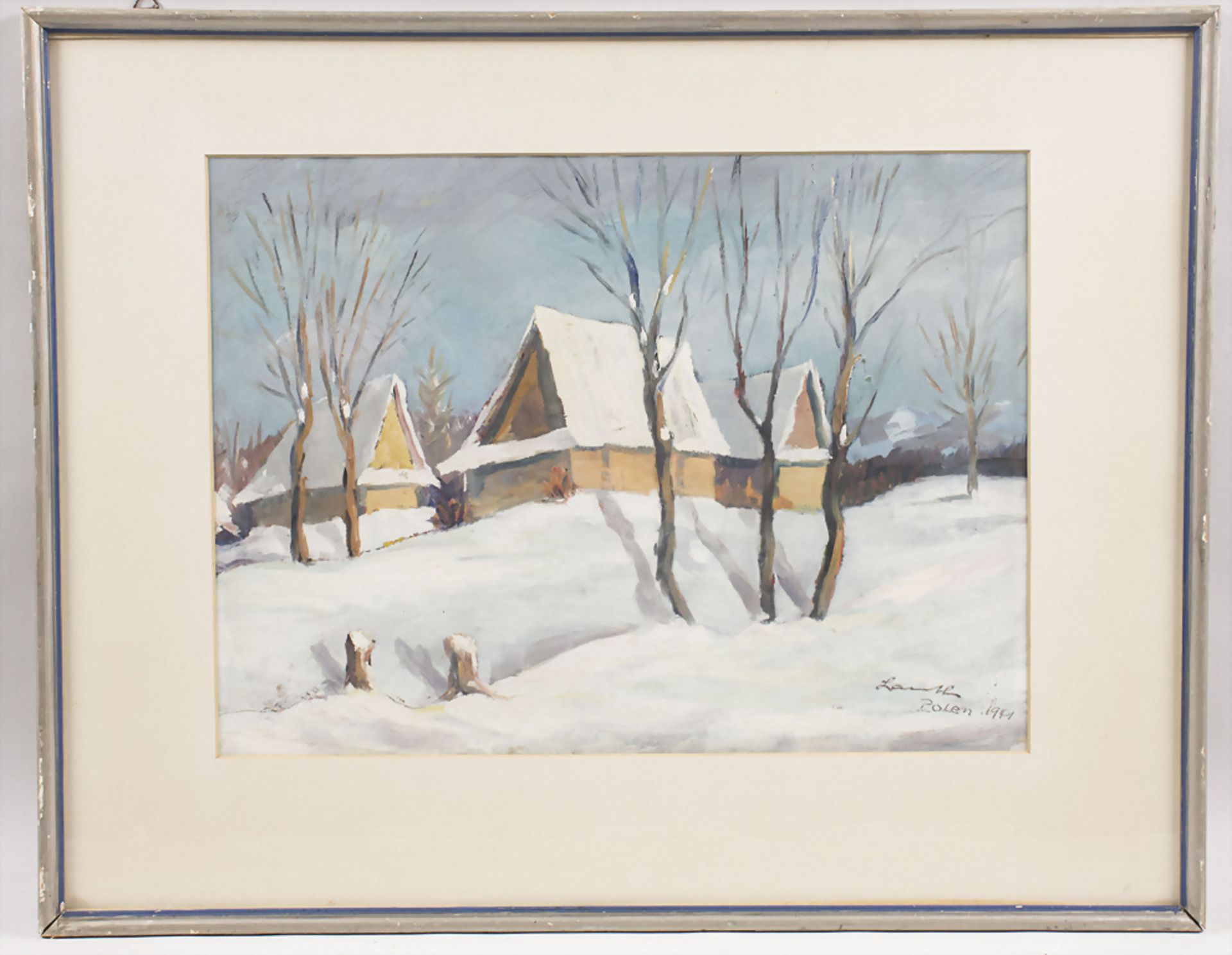 Robert LAUTH (1896 Ludwigshafen am Rhein - 1985 ebenda), 'Winter in Polen' / 'Winter in ... - Image 2 of 5