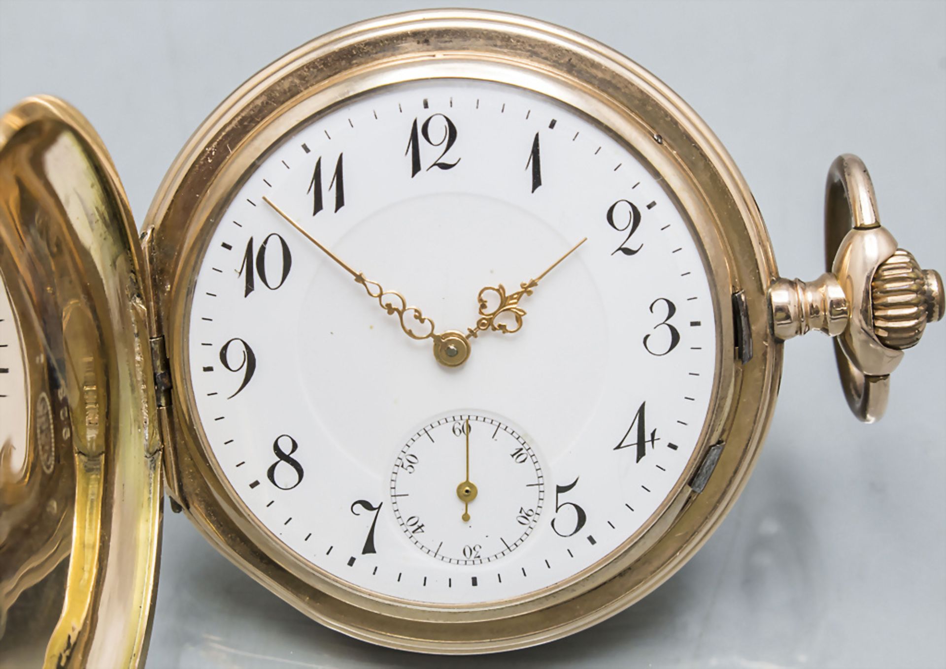 Savonette / Taschenuhr / A 14 ct gold pocket watch, Schweiz/Swiss, um 1910 - Image 2 of 9