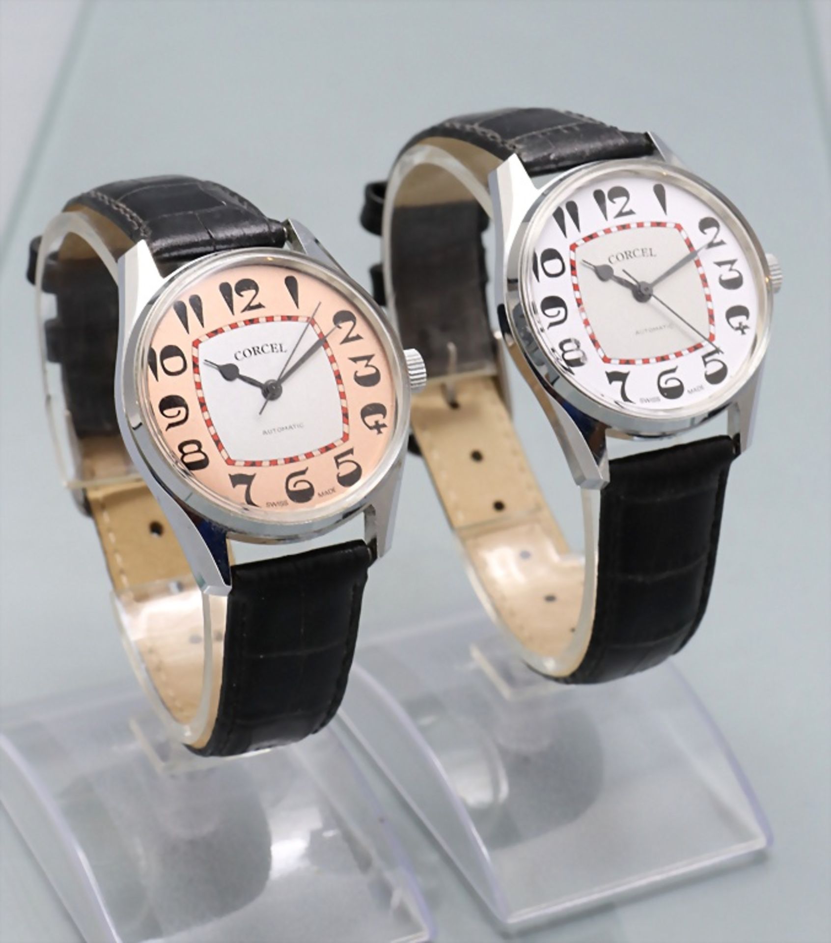 Zwei Herrenarmbanduhren / Two men's wristwatches, Corcel - Image 2 of 7