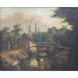 Narcisse Diaz DE LA PENA (1807-1876), 'Idyllische Szene mit Kühen' / 'An idyllic scenery with cows'