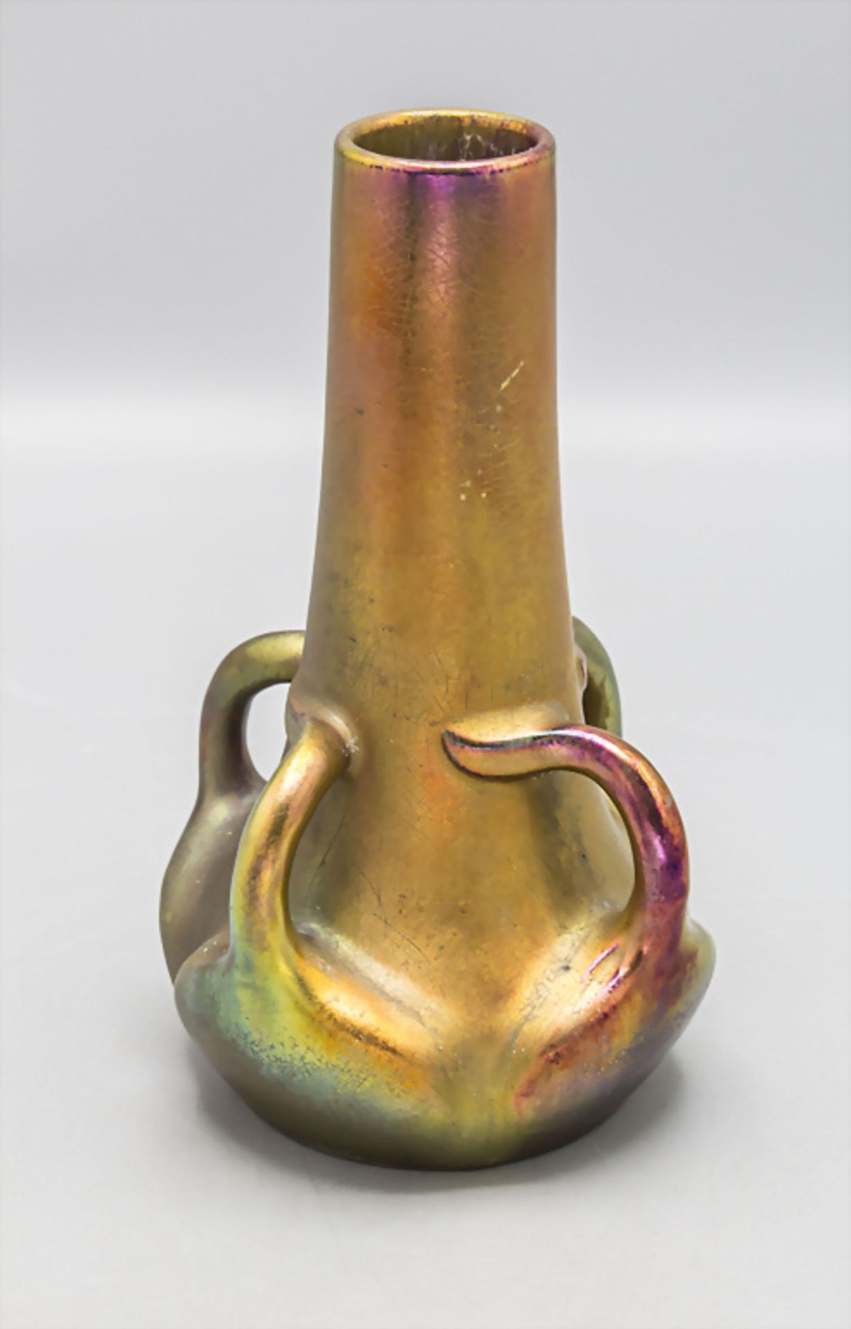 Jugendstil Henkelvase / An Art Nouveau vase with handles, Delphin Massier, Vallauris, um 1900