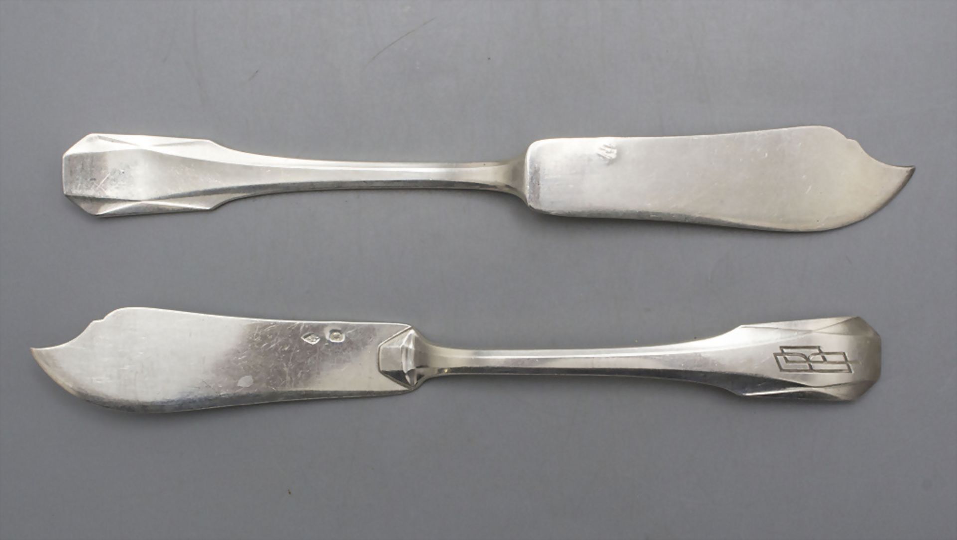Art Déco Fischbesteck für 18 Personen / 38 pieces of silver Art Deco fish cutlery, Frankreich, ... - Image 3 of 8