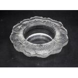 Zierschale 'Honfleur' / A decorative crystal glass bowl with geranium pattern, Lalique, Paris, ...