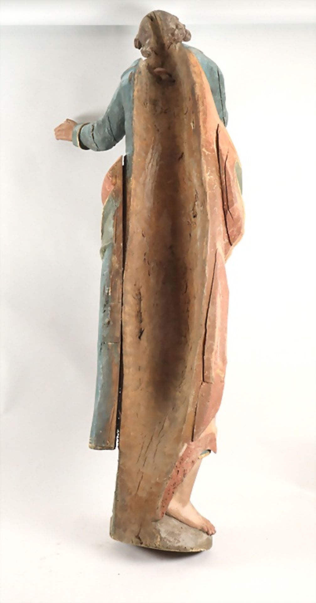 Heiligenfigur / A wooden sculpture of a saint, Anfang 18. Jh. - Image 7 of 7
