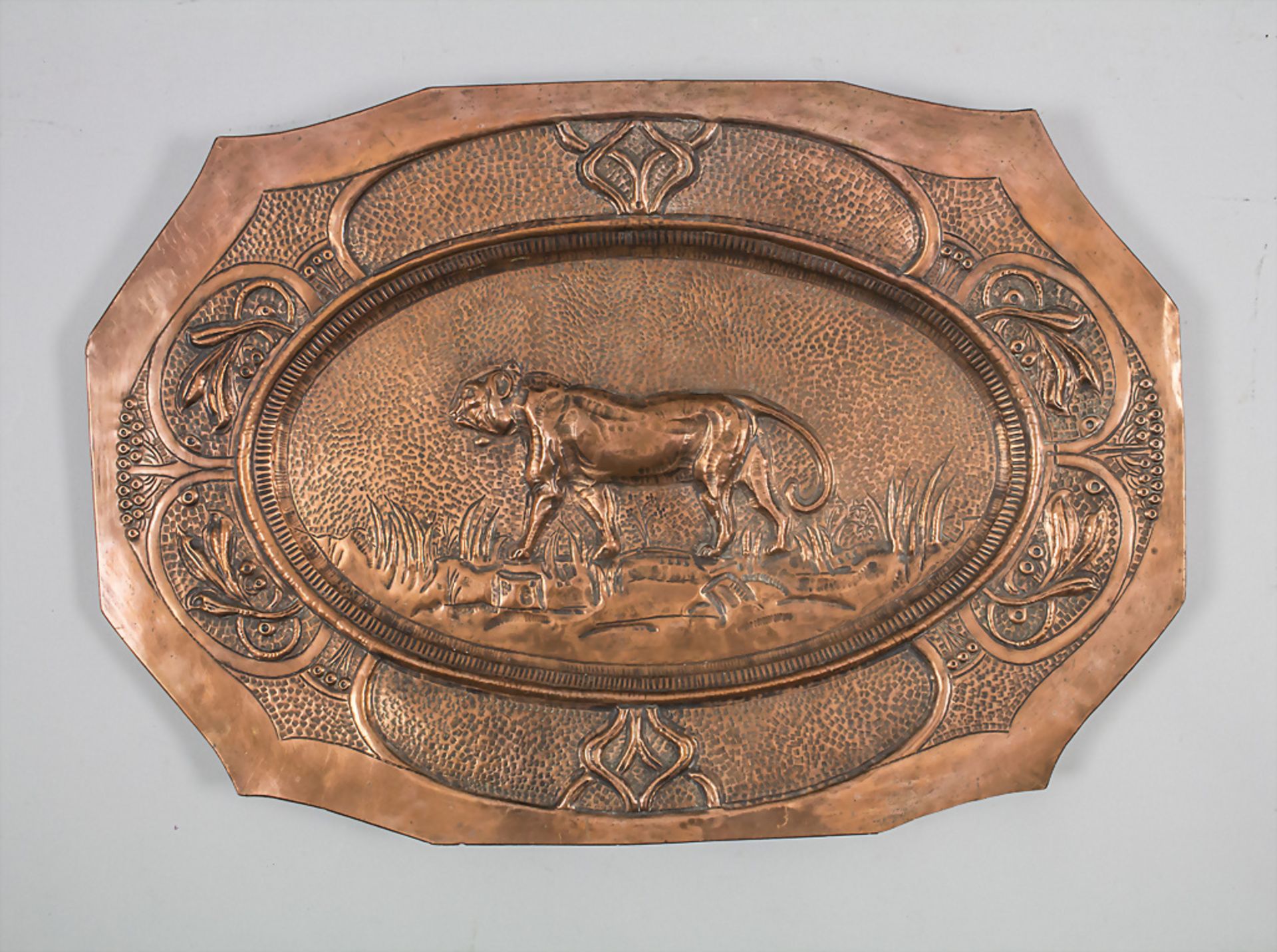 Kupfer-Wandplatte 'Panther' / A copper wall plate 'Panther'