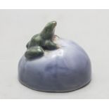 Frosch auf Stein / A frog on a stone, Royal Copenhagen, 1923