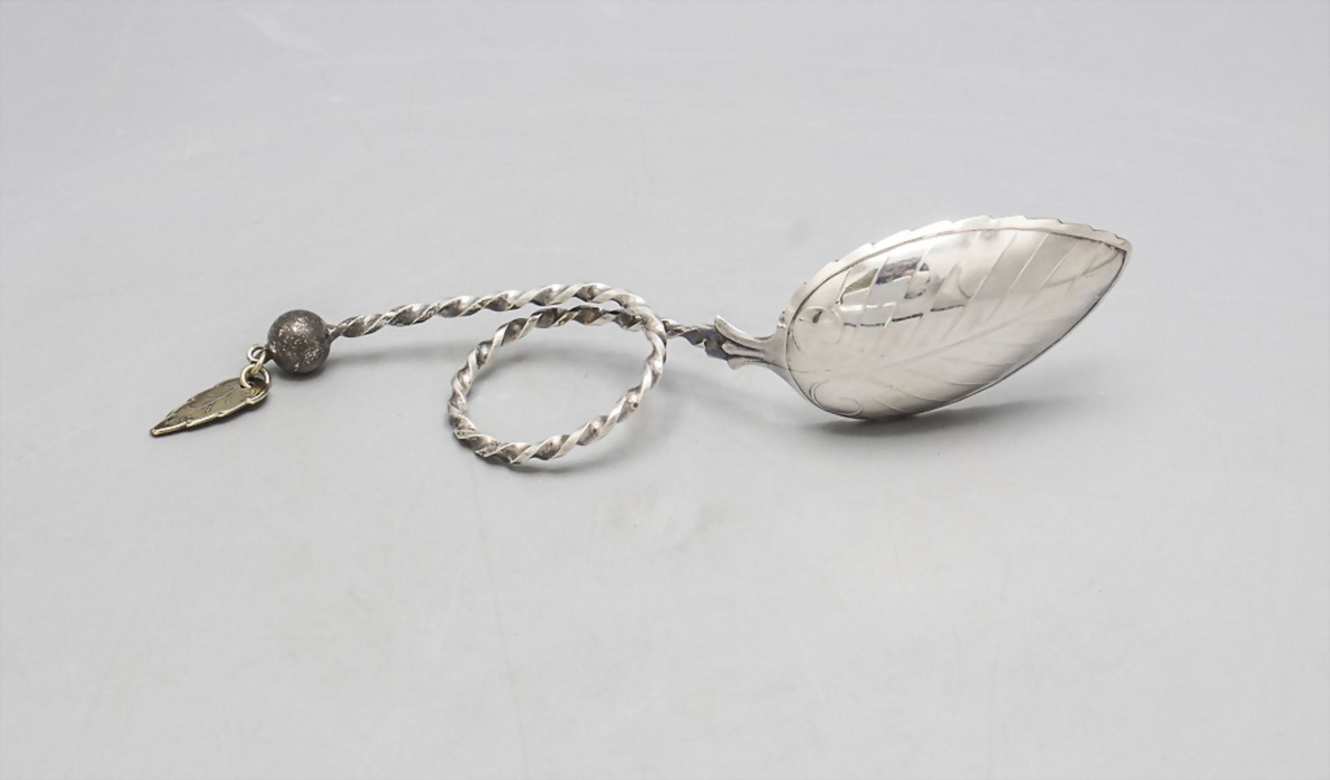 Löffel für Teedose / An silver tea caddy spoon, Norwegen, 20. Jh. - Image 3 of 5