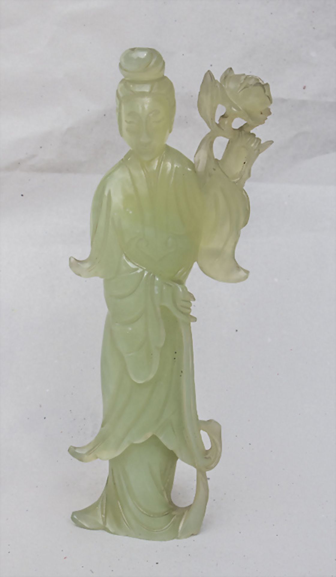 Jadeskulptur / A jade sculpture, Guanyin, China, um 1900