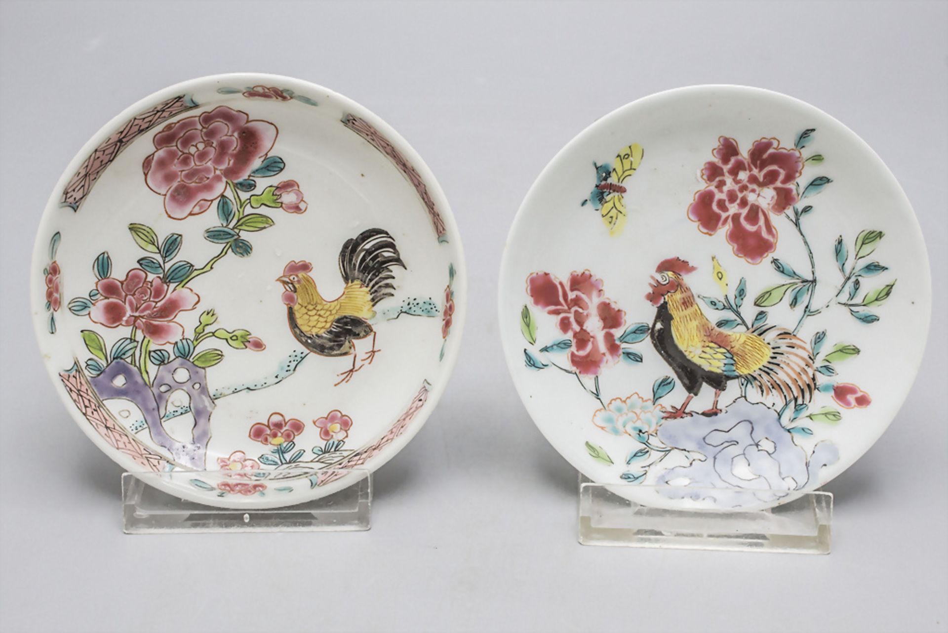 Konvolut 'Familie-Rose Porzellan' / A set of three 'Famille rose' porcelain pieces, Qianlong ... - Bild 3 aus 5