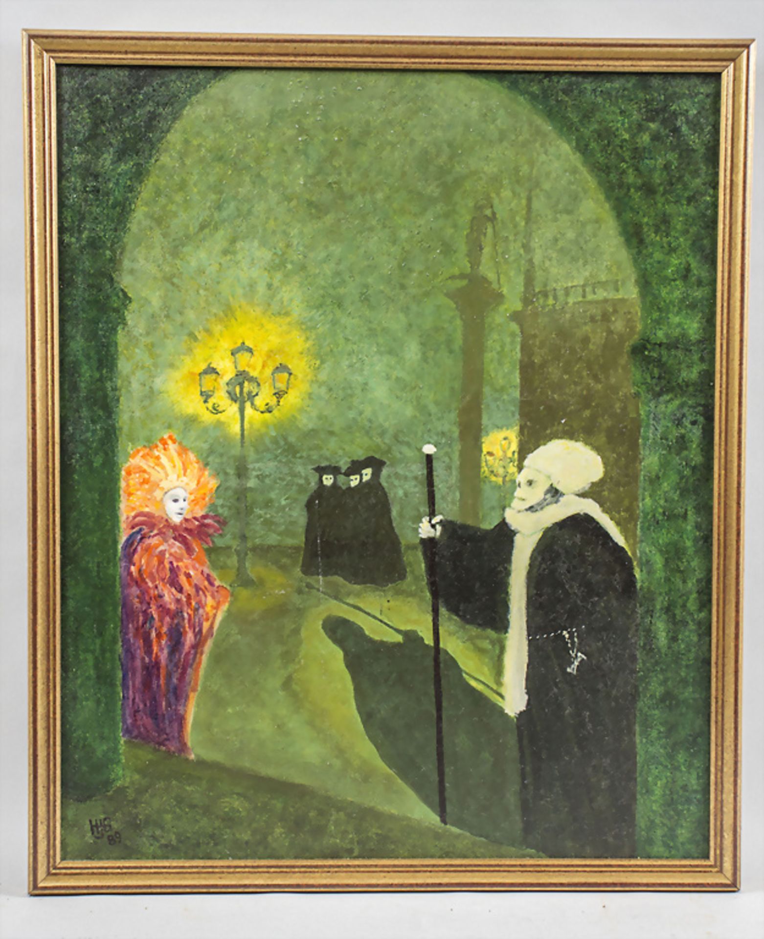 Unbekannter Künstler des 20. Jh., 'Der Tod verdrängt das Licht' / 'Death banishes light', 1989 - Image 2 of 5