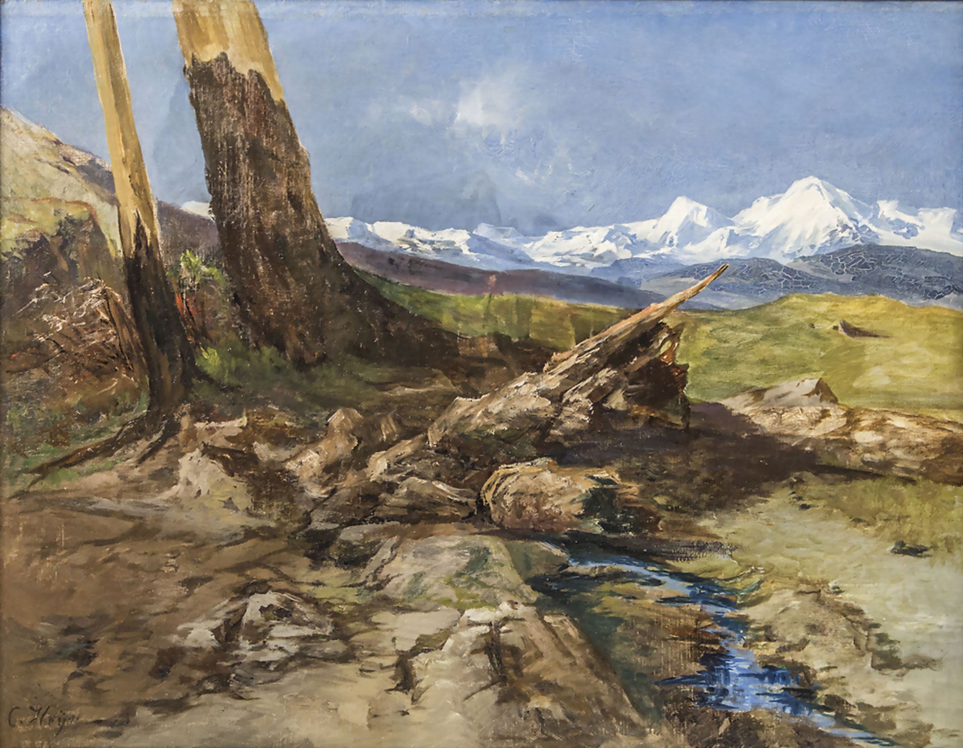 Carl HEYN (1834-1906), 'Gebirgsansicht' / 'Mountain view'