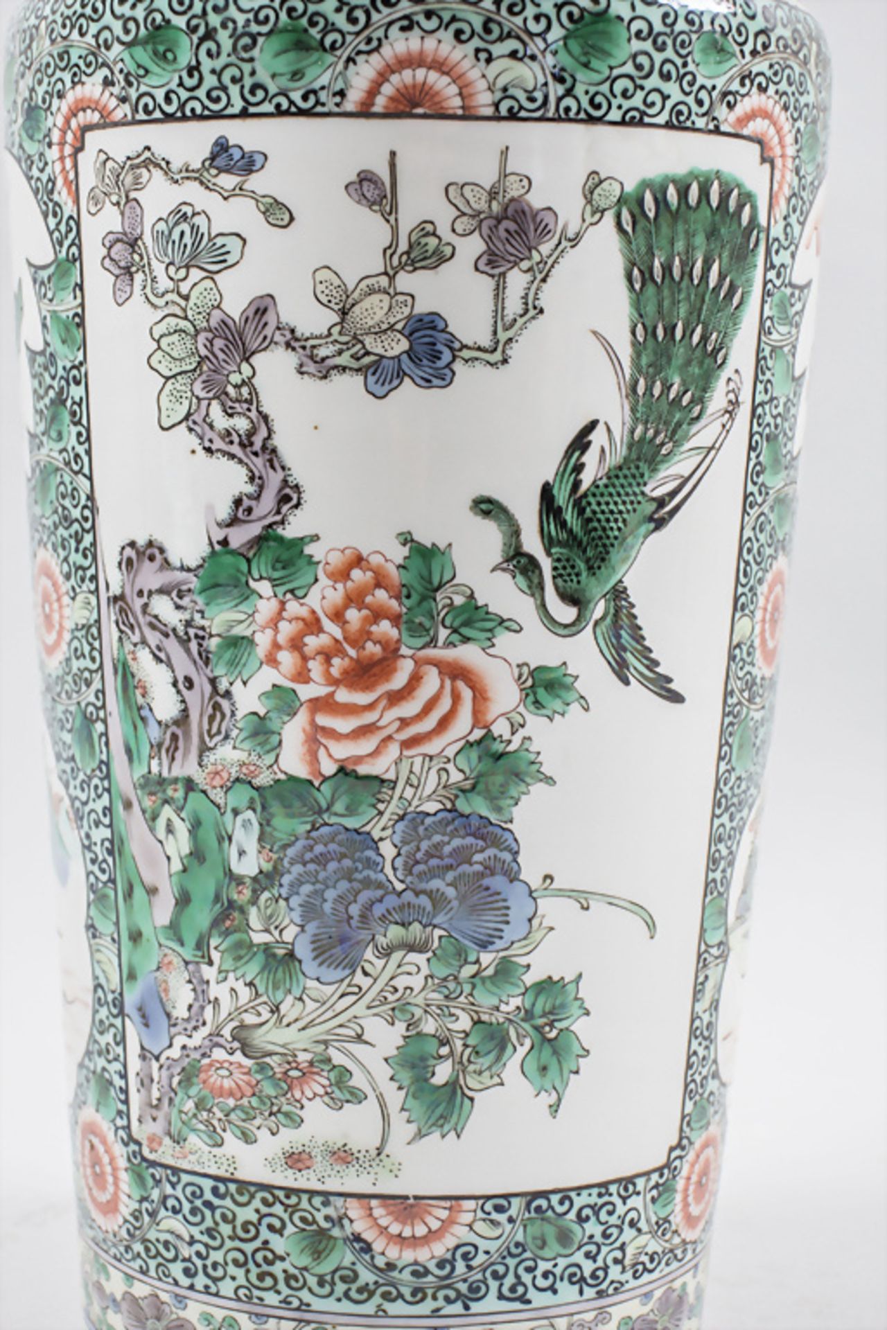 Rouleau-Vase, China, Qing Dynastie (1644-1911), gemarkt Kangxi (1662-1722) - Bild 5 aus 8