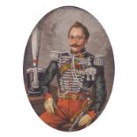 Miniatur Porträt des Eugène d'Astorg, Oberst des 6. Husaren Regiments / A miniature portrait ...