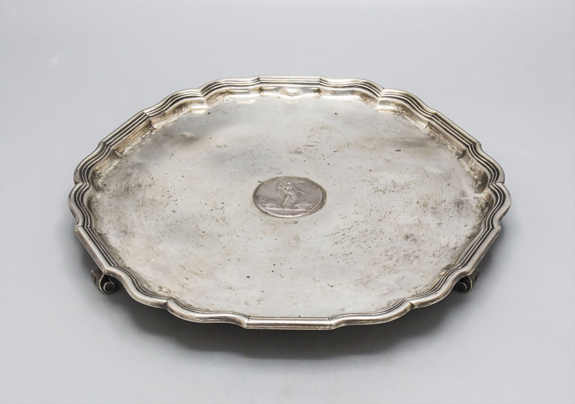 Barock Salver, wohl Mathias Winge, Vejle,um 1770 - Image 5 of 6