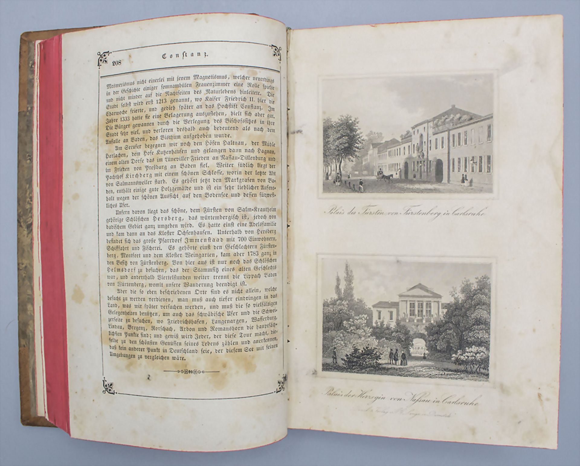 Badische Städte mit zahlreichen Stahlstichen / A book about Baden cities with numerous steel ...