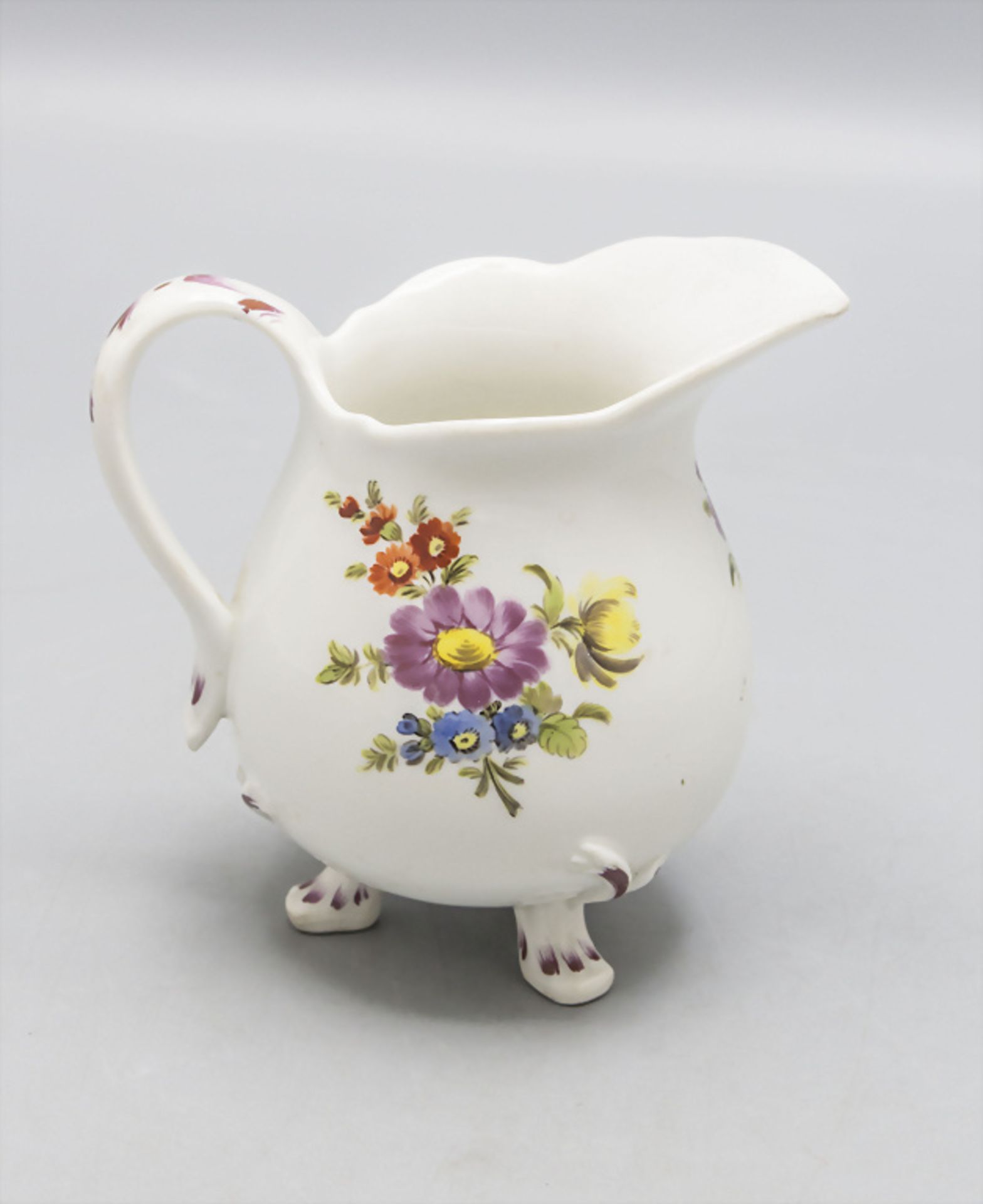 Milchkännchen mit Blumenmalerei / A milk jug with flowers, Wien, Ende 18. Jh. - Image 3 of 5