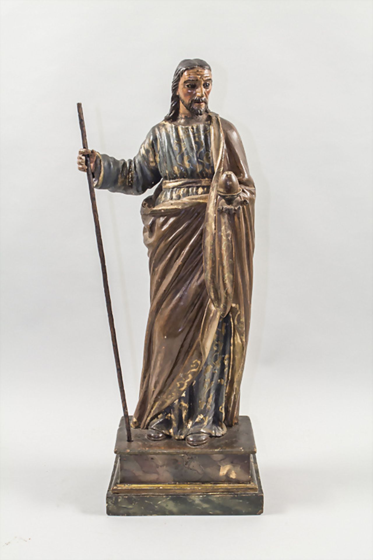 Holzskulptur 'Jesus' / A wooden sculpture depicting Jesus, Italien, 18./19. Jh. - Bild 3 aus 7