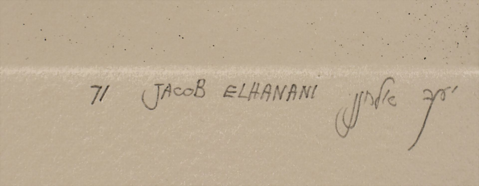 Jacob EL HANANI (*1947), 'Ohne Titel' / 'Without title', 1971 - Bild 3 aus 6