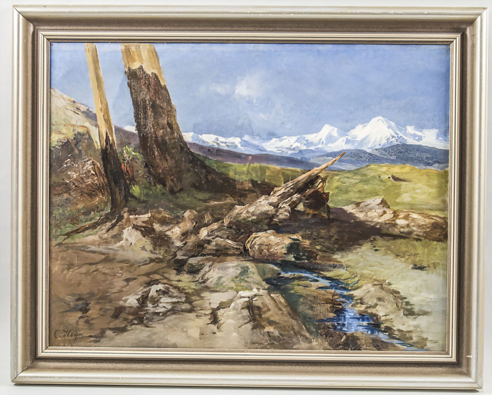 Carl HEYN (1834-1906), 'Gebirgsansicht' / 'Mountain view' - Bild 2 aus 6