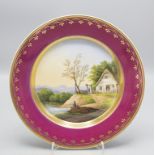 Teller mit Landschaftsmalerei / A plate with a landscape, KPM Berlin, um 1849-70