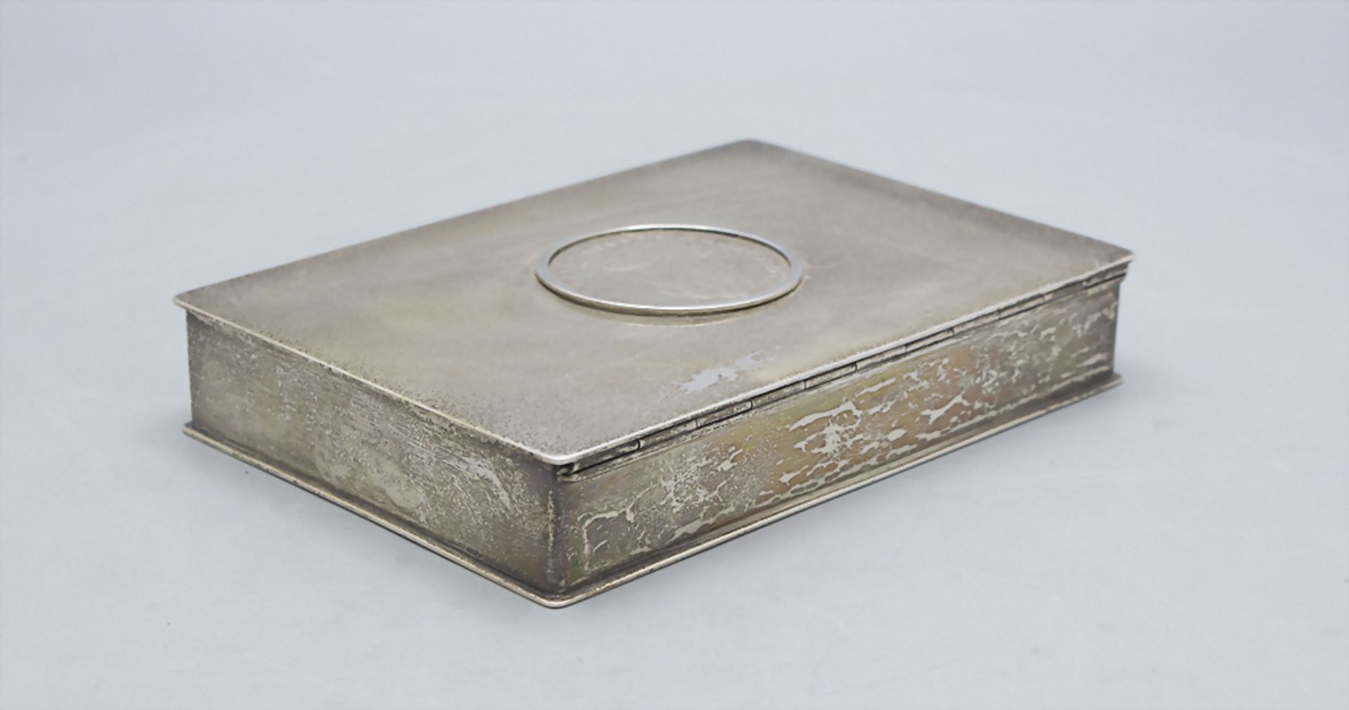 Zigarettendose / A silver cigarette box, um 1930 - Image 6 of 8