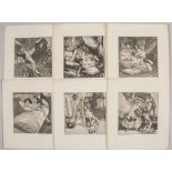 Franz VON BAYROS (1866-1924), Konvolut 6 erotische Grafiken / A collection of six erotic ...