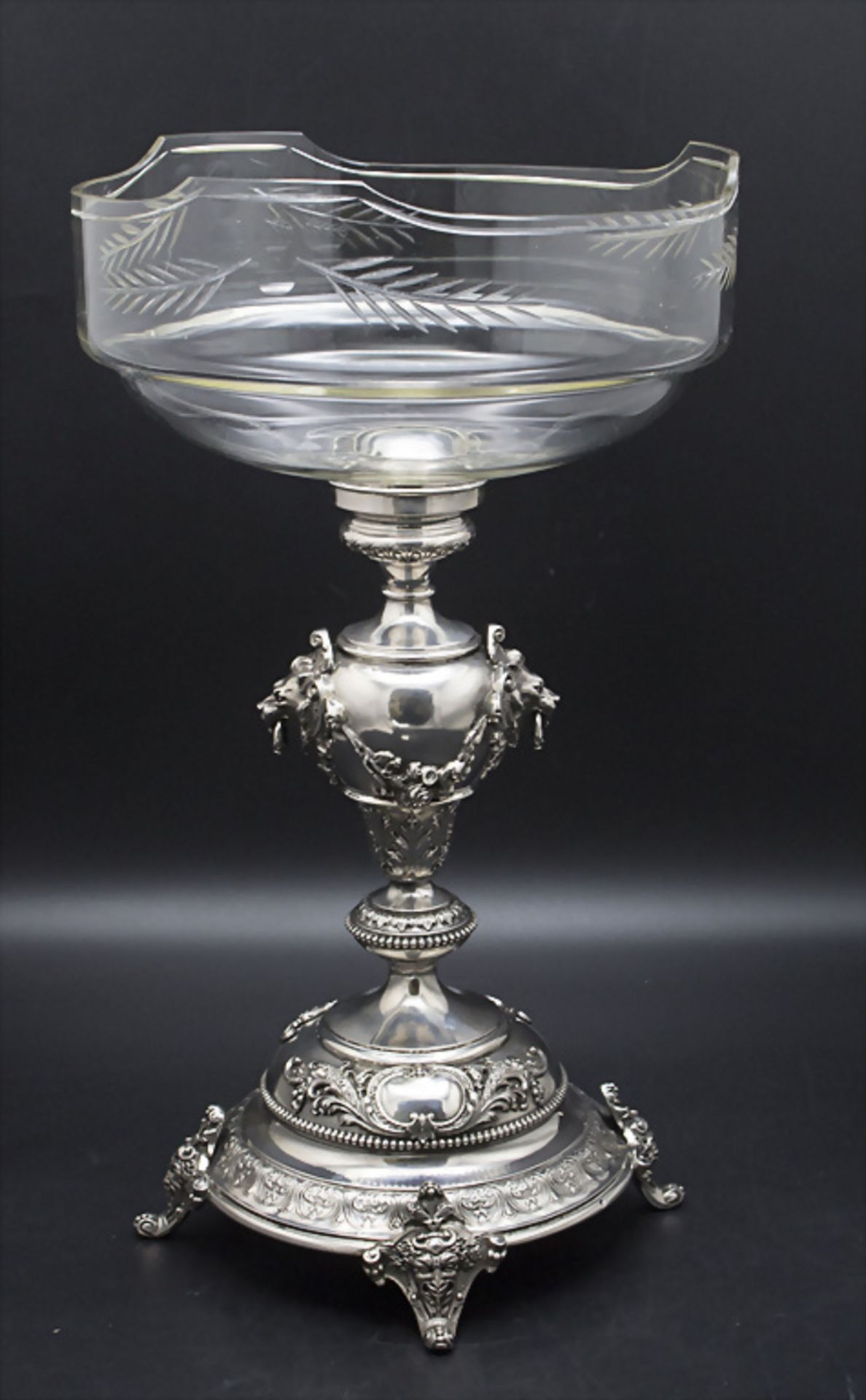 Tafelaufsatz / A footed silver bowl, deutsch, 19. Jh. - Image 2 of 5