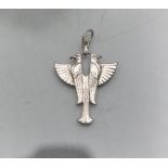 Kleiner Jugendstil Anhänger mit Vögeln / A small Art Nouveau silver pendant with birds, wohl ...