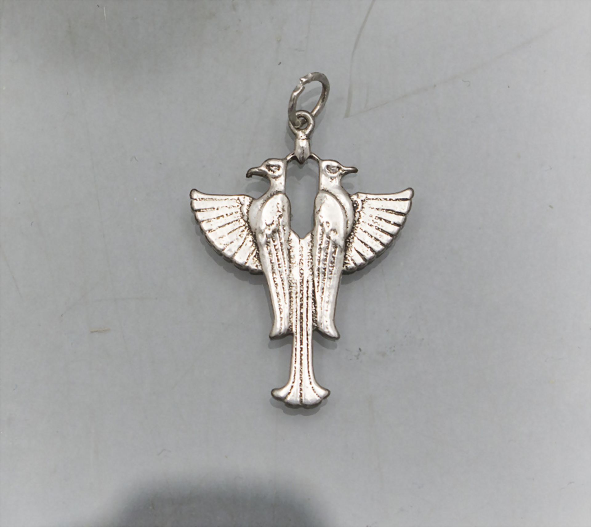 Kleiner Jugendstil Anhänger mit Vögeln / A small Art Nouveau silver pendant with birds, wohl ...