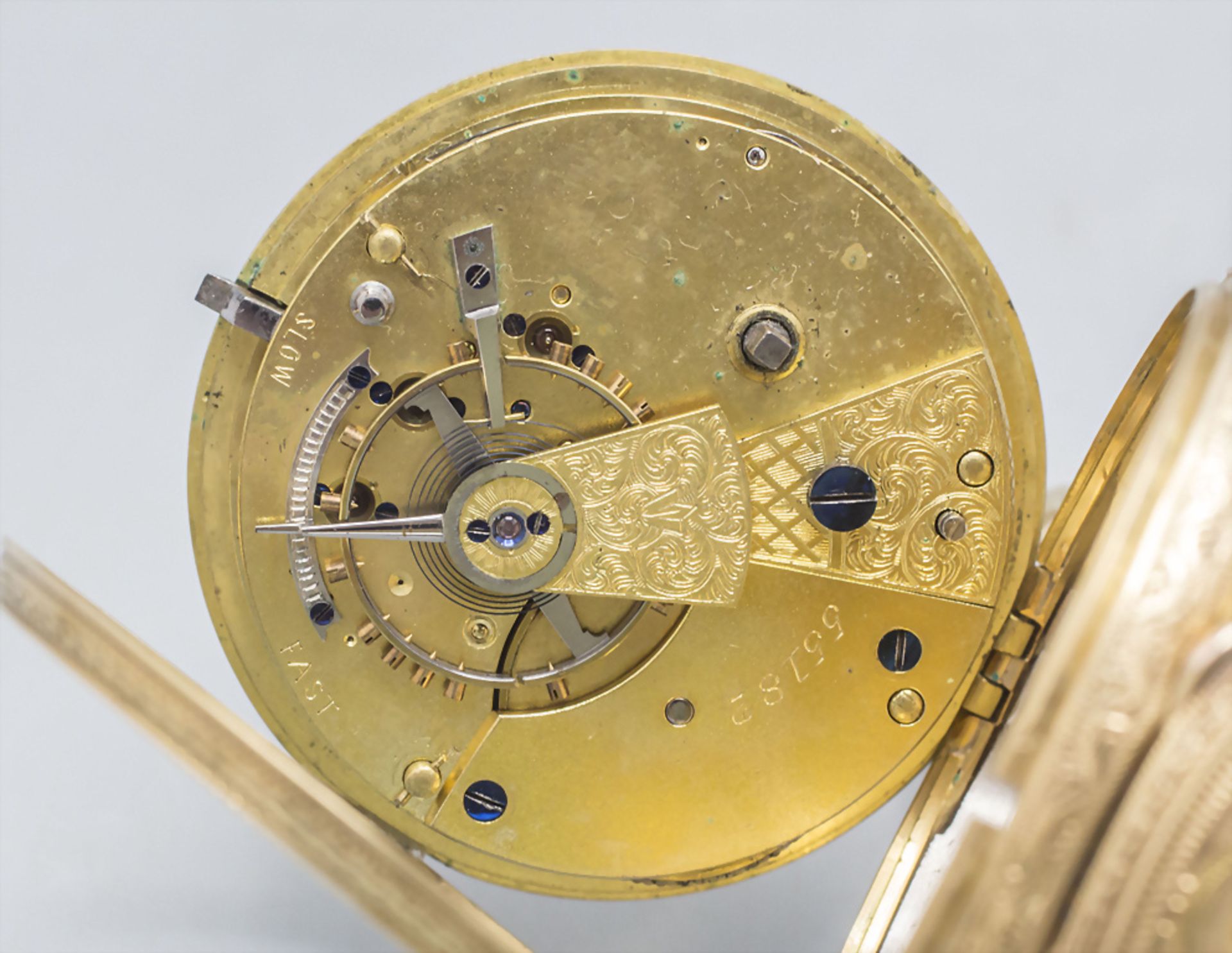 Offene Taschenuhr / An 18 ct gold open faced pocket watch, England, um 1901 - Bild 3 aus 5