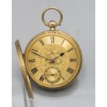 Offene Taschenuhr / An 18 ct gold open faced pocket watch, England, um 1901