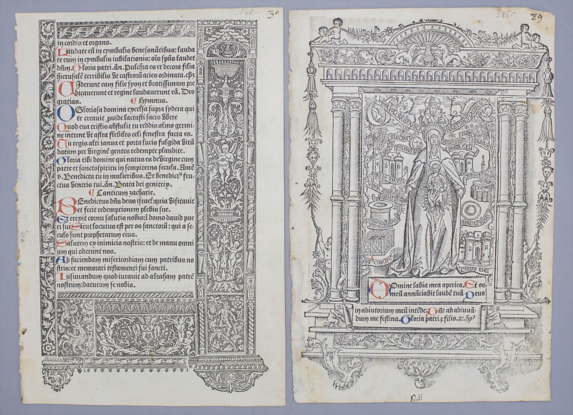 Stundenbuchblatt mit Verkündigungsszene / A book of hours sheet, wohl Frankreich, Ende 15. Jh. - Bild 6 aus 14