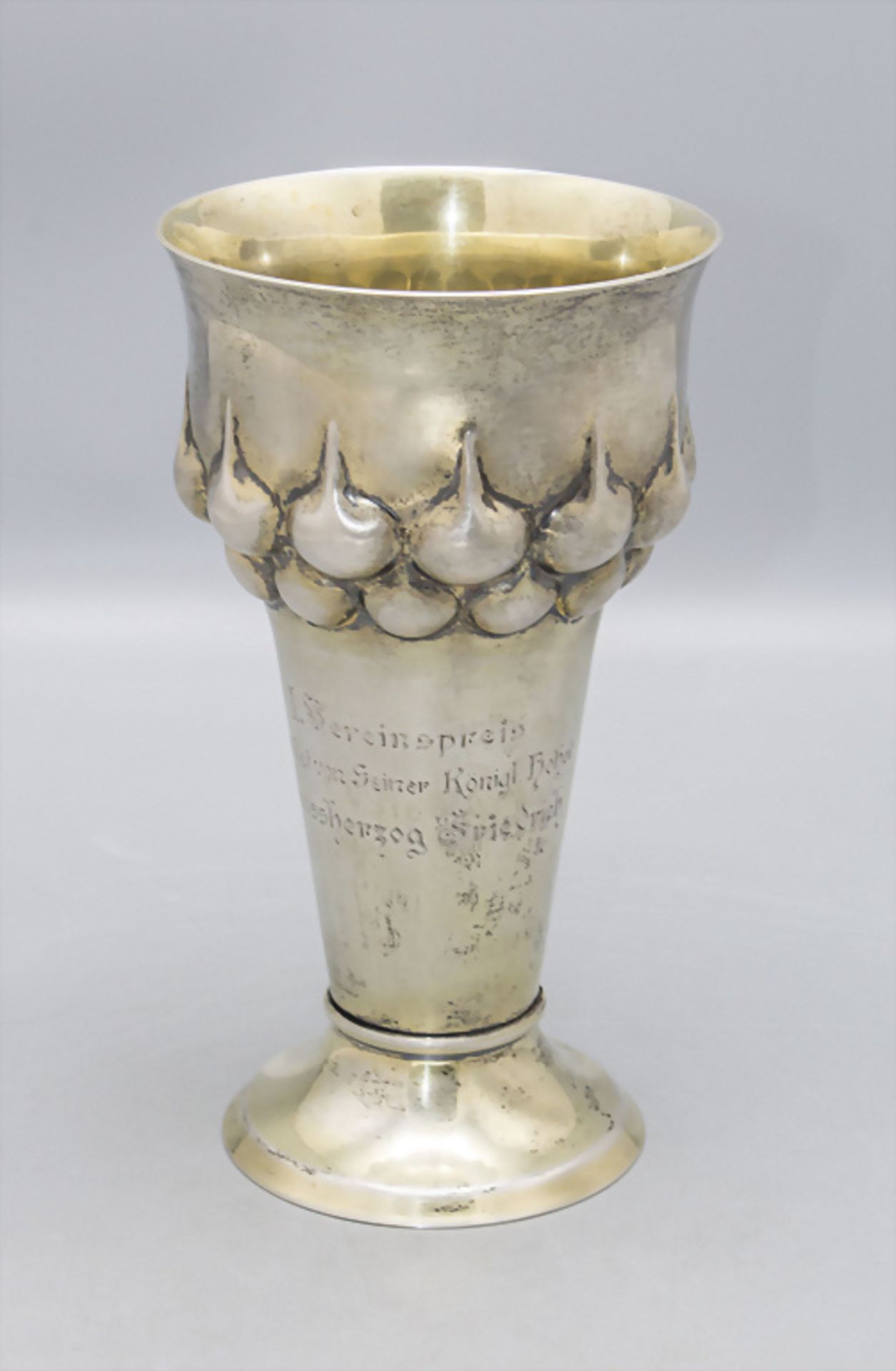 Jugendstil Vereins-Pokal gestiftet von Großherzog Friedrich v. Baden, um 1900
