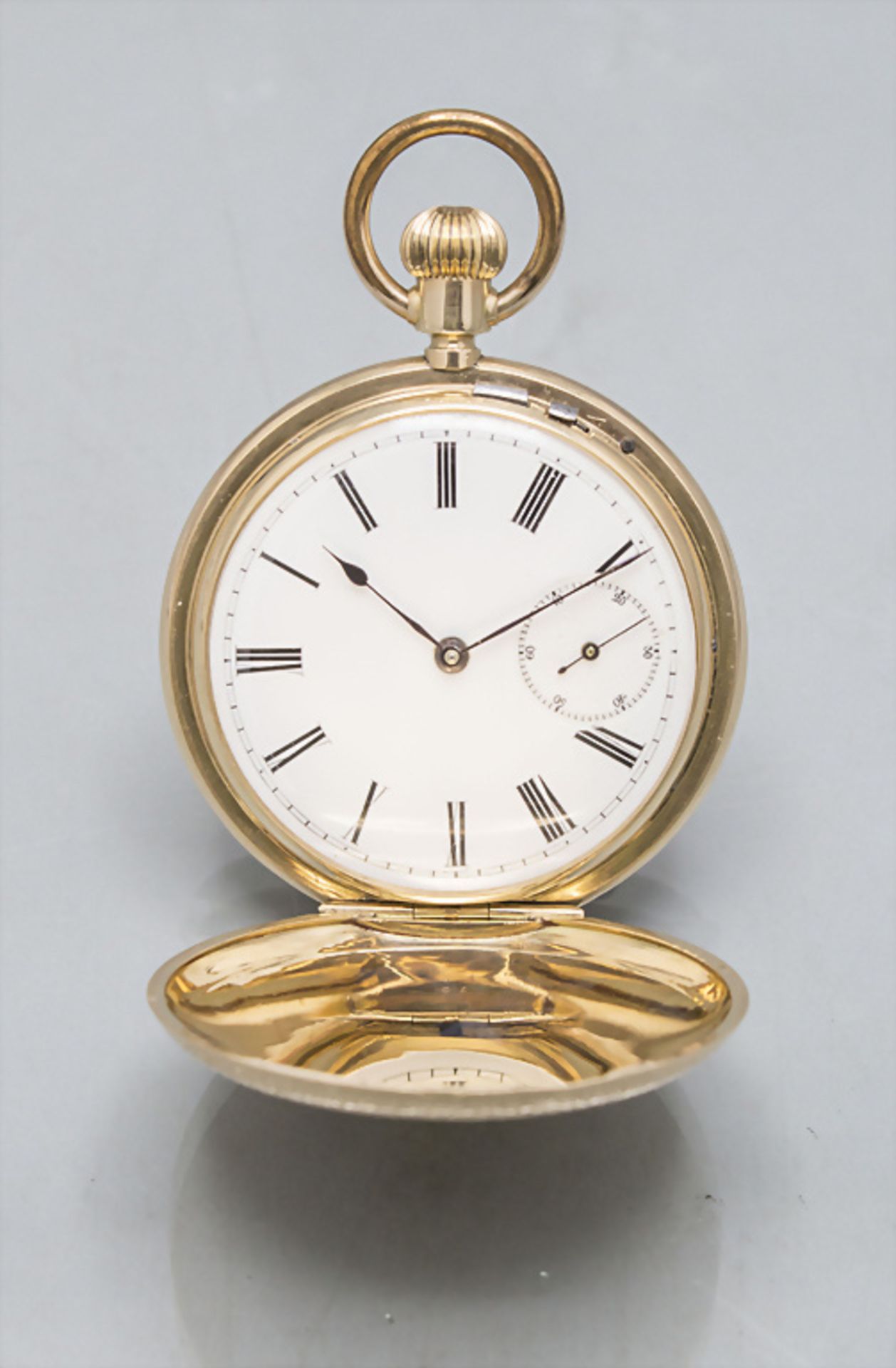 Savonette Taschenuhr Chronometer / A 14 ct gold open face pocket watch, Gebr. Eppner, Berlin, ...