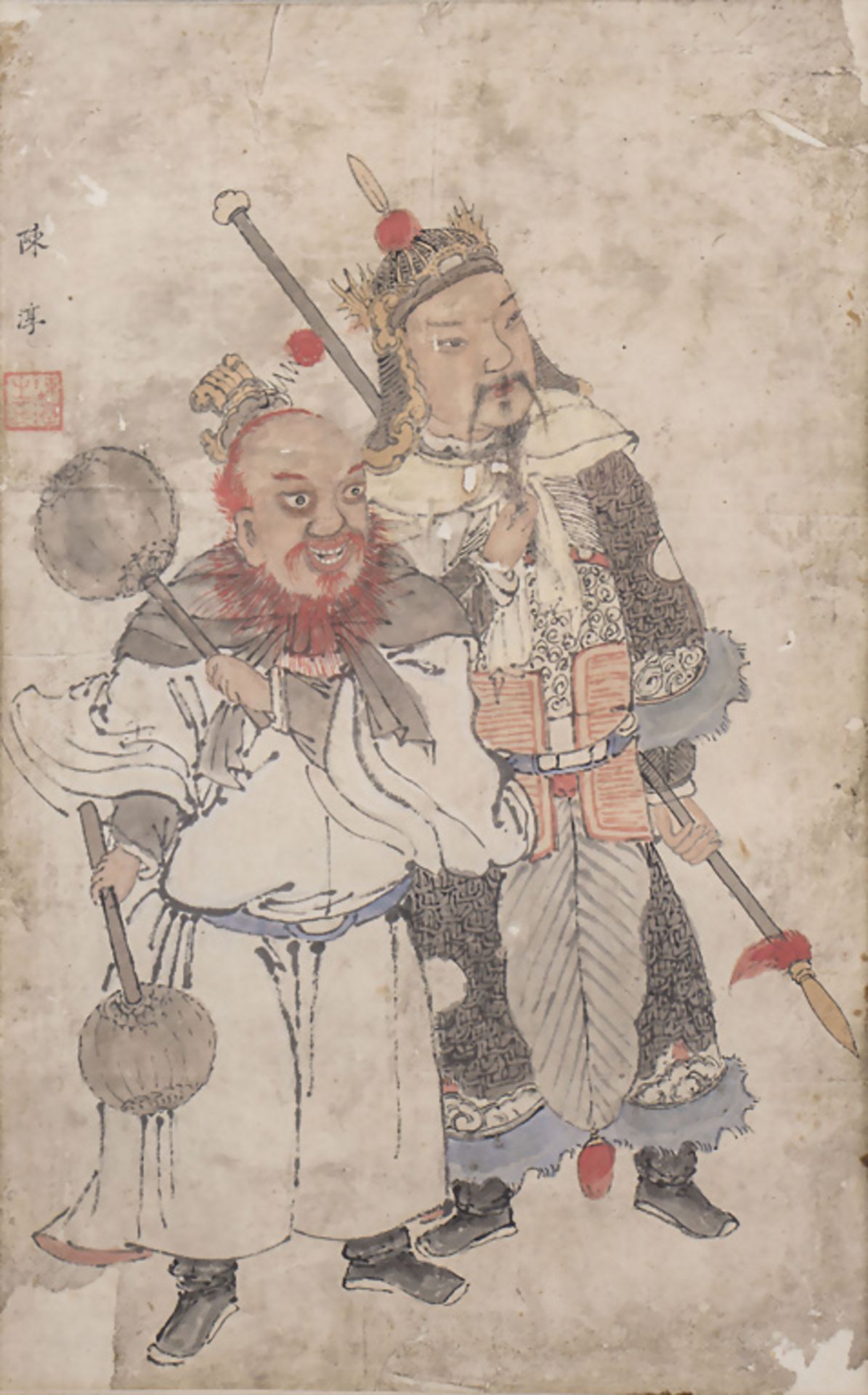 Guan You und Zohu Cang, Tuschemalerei, Qing Zeit, China, 17./18. Jh. Signatur: links unten ...