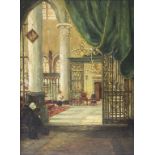 Albert ENGSTFELD (1876-1956), 'Kircheninterieur' / 'Church interior', Düsseldorfer Schule