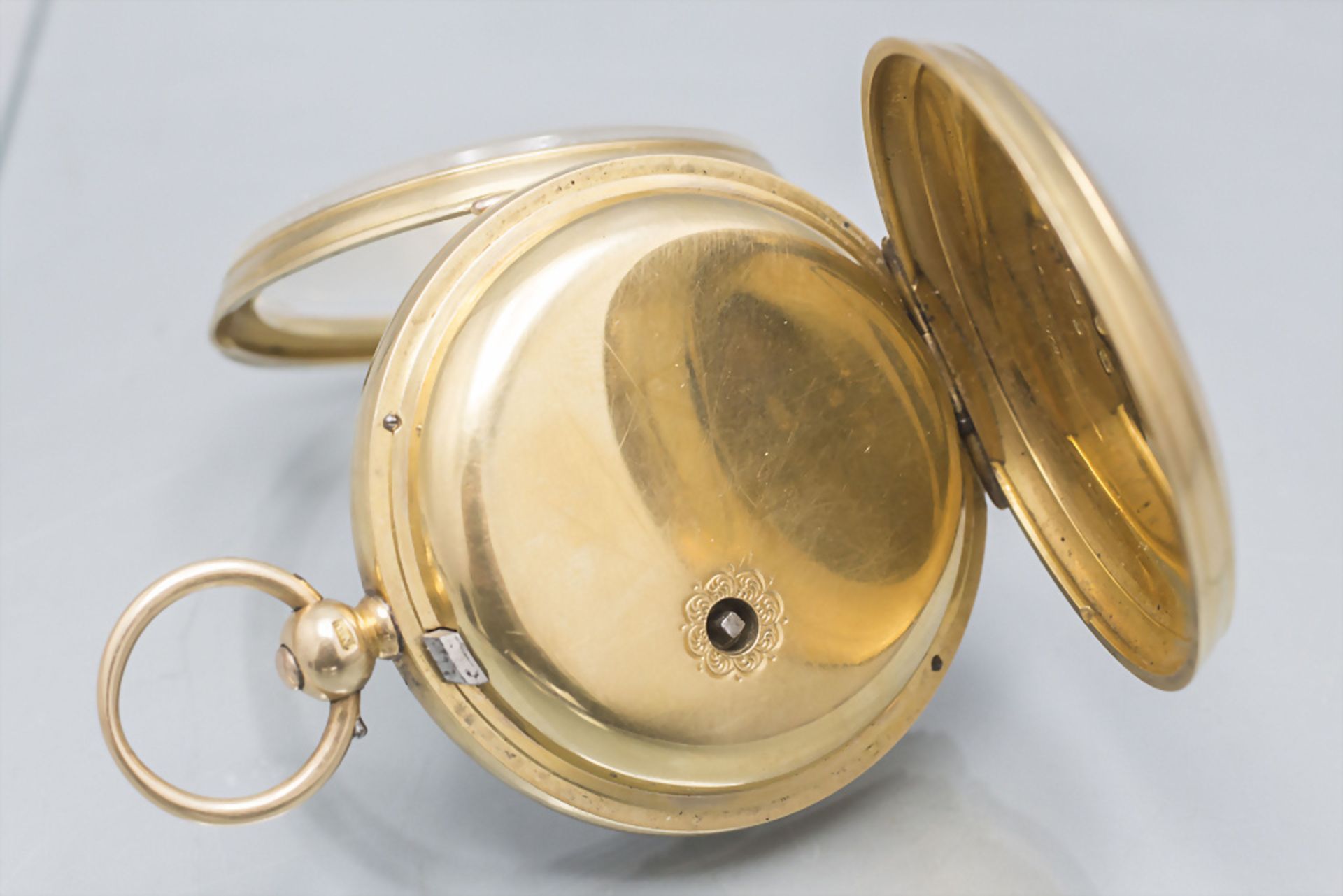 Offene Taschenuhr / An 18 ct gold open faced pocket watch, Hugh Wilkie, Glasgow, um 1900 - Image 7 of 8
