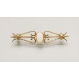 Jugendstil Goldbrosche mit Opal / A 9 ct Art Nouveau gold brooch with opal, England, Anfang 20. Jh.