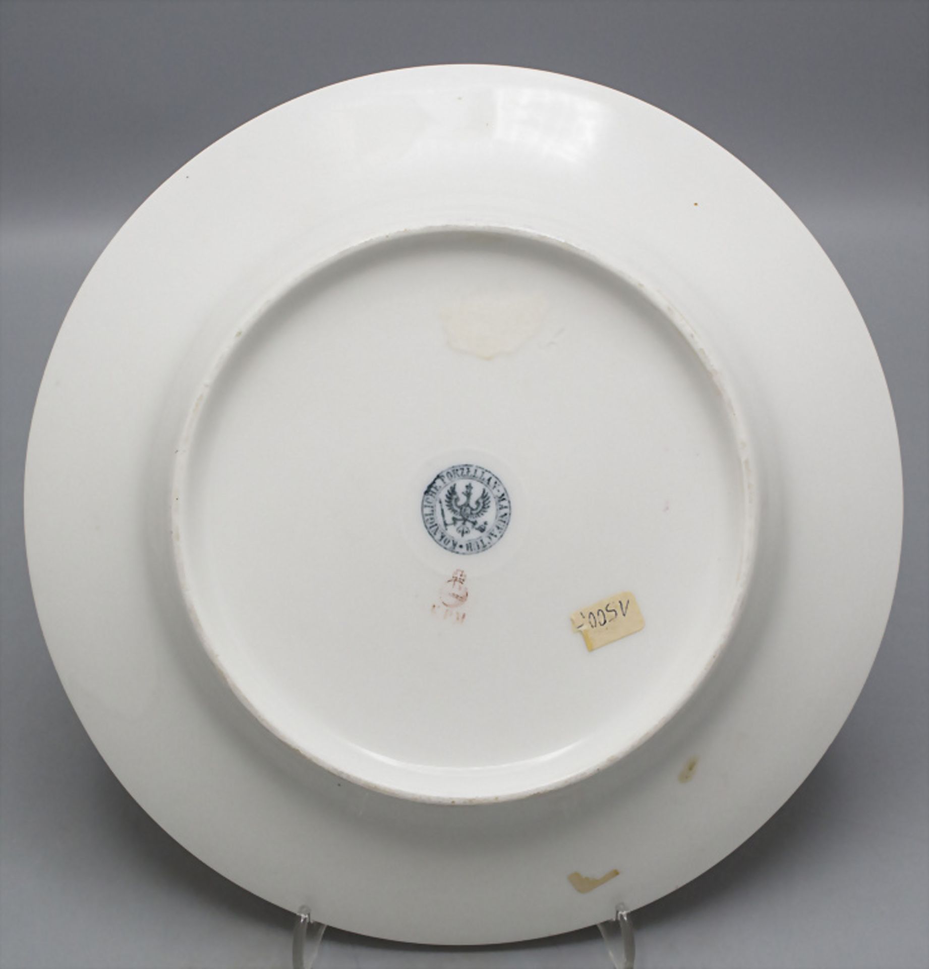 Teller mit Landschaftsmalerei / A plate with a landscape, KPM Berlin, um 1849-70 - Bild 3 aus 3