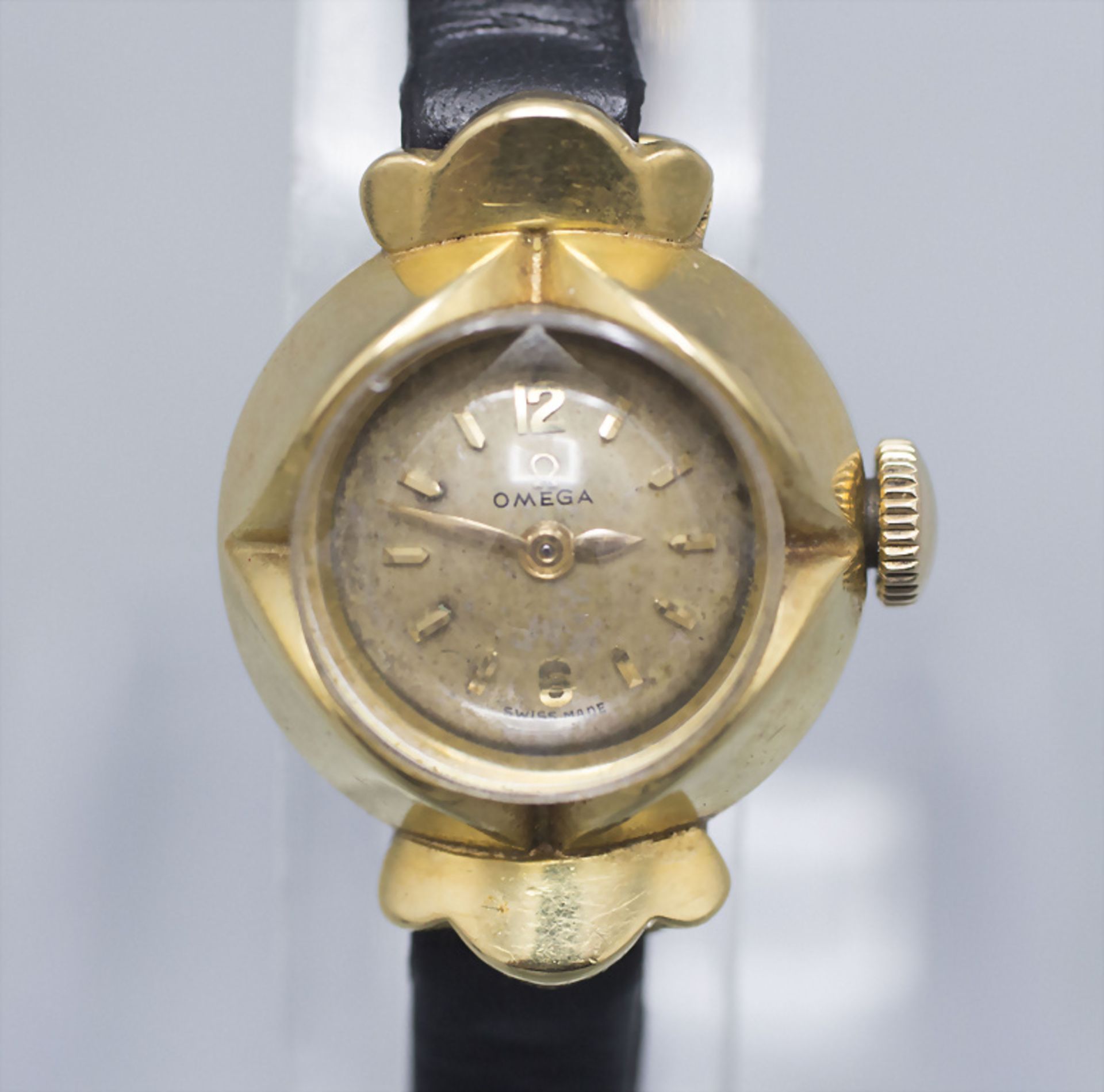 Damenarmbanduhr / An 18 ct gold ladies wristwatch, Omega, Swiss/Schweiz, um 1960